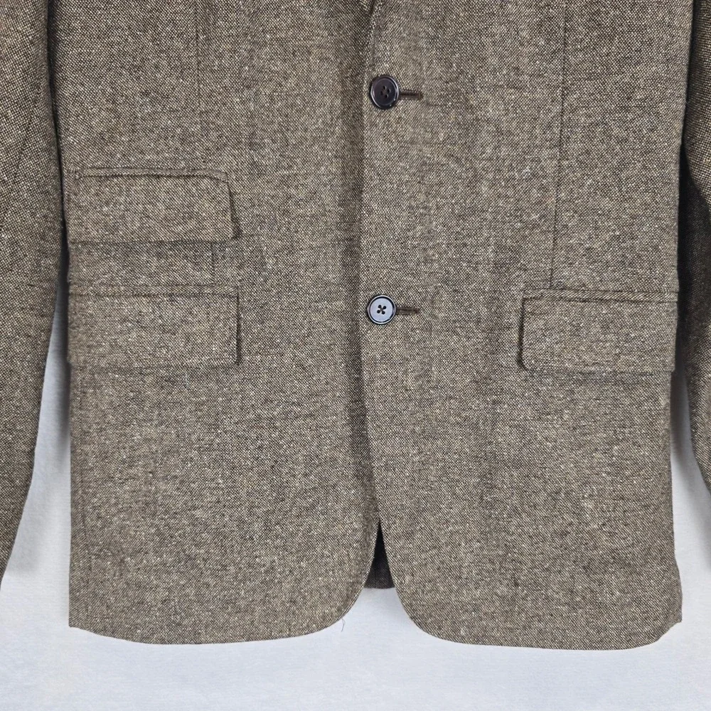 J.Lindeberg Patrick Soft Donegal Wool Blazer Brown Tweed Slim Fit E 44L Angelico